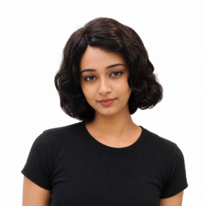 Bixie Human Hair Wig with Fixed Parting & Natural Frontline | 100% Human Hair