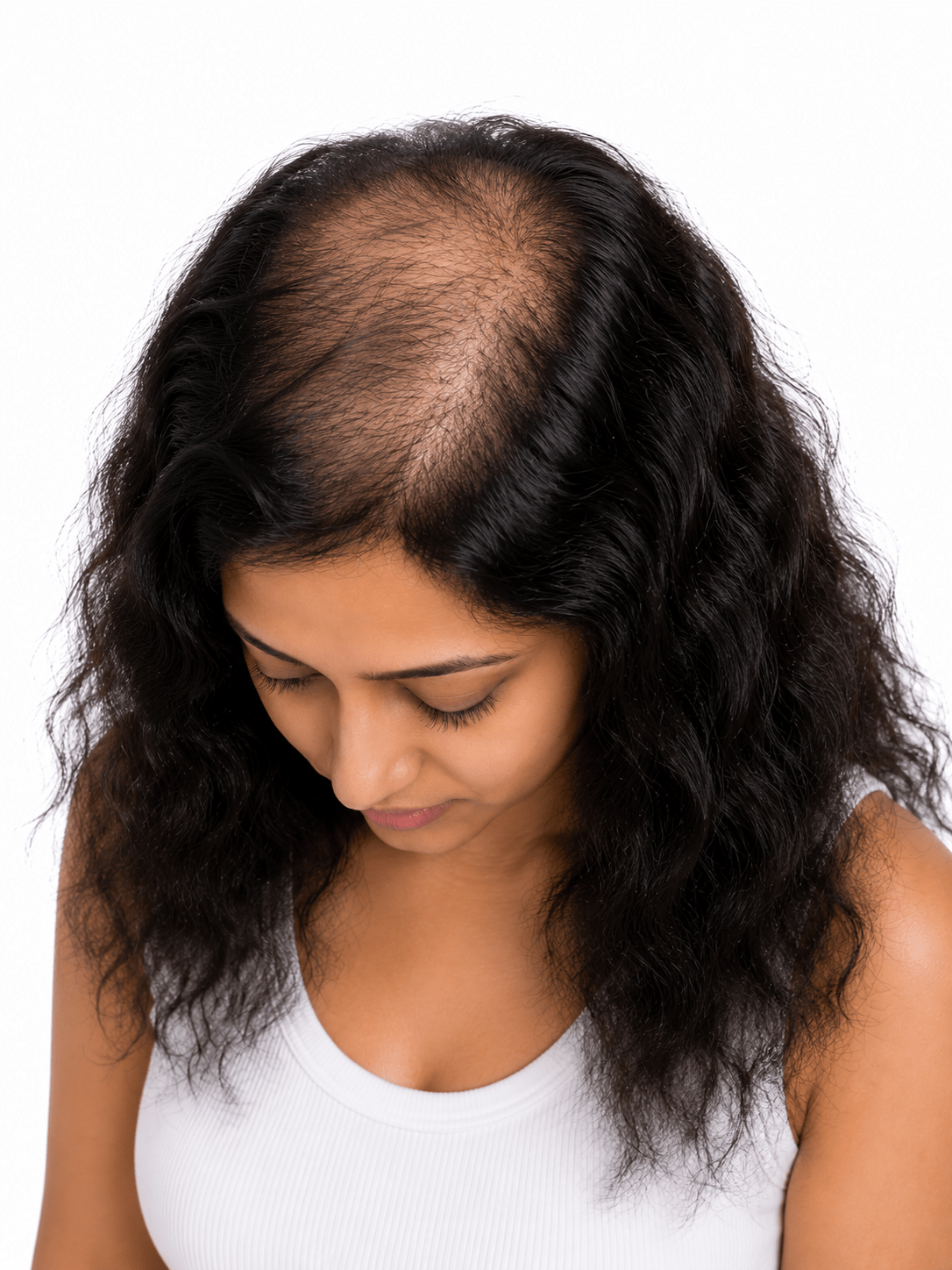 Human Hair Monofilament Base Curly Topper | Virgin Human Hair Clip-On & Pasting - Image 5
