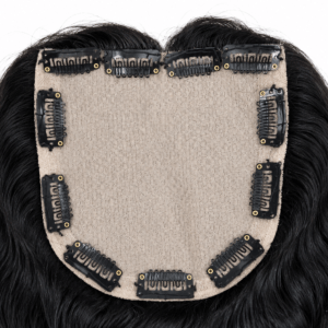 Human Hair Silk Base Curly Topper | Virgin Human Hair Clip-On & Pasting