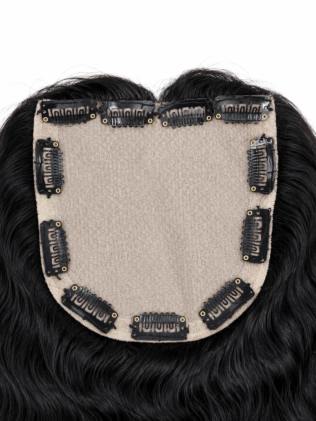 Human Hair Silk Base Curly Topper | Virgin Human Hair Clip-On & Pasting