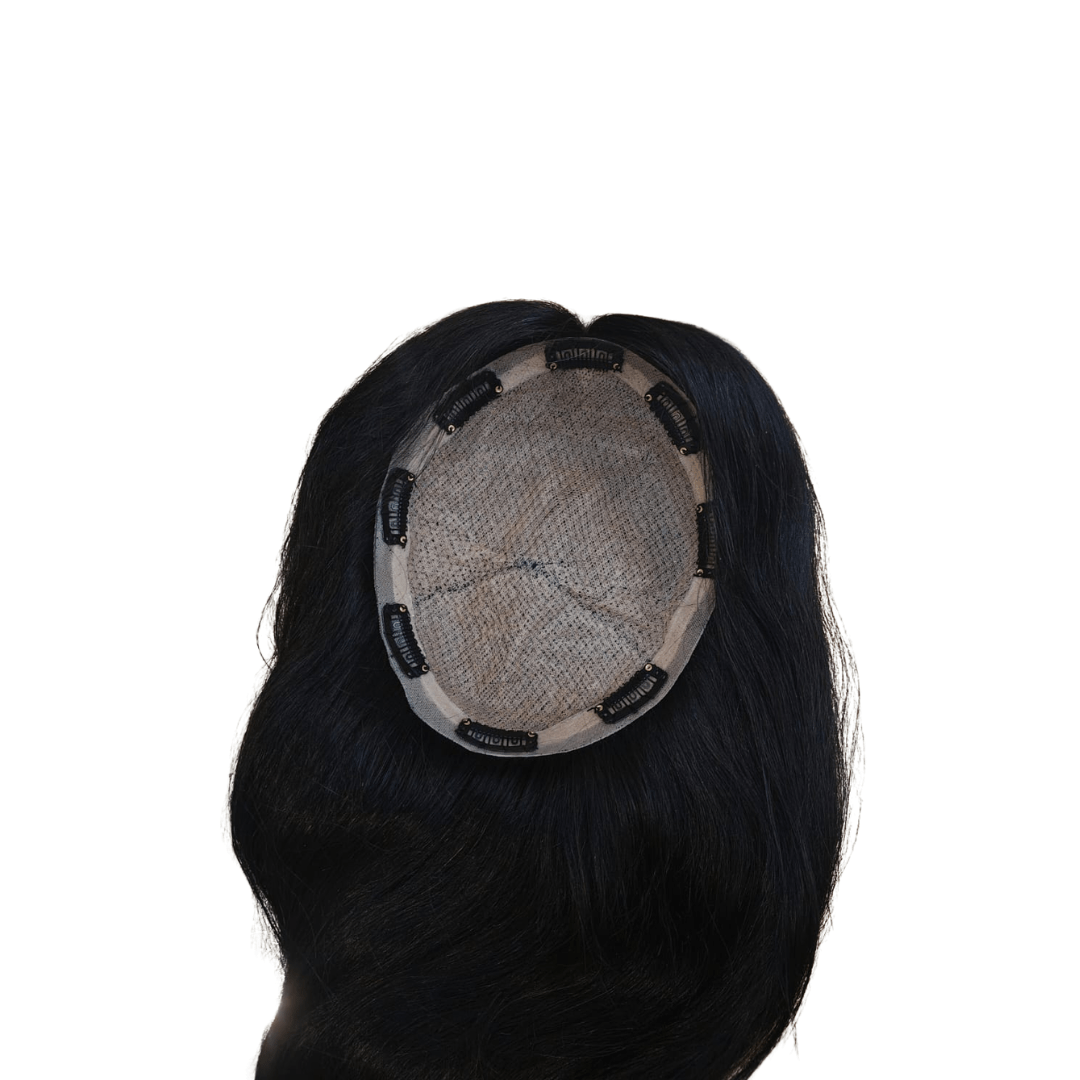 Human Hair Mirage Base Topper | 100% Natural Human Hair Clip-On & Pasting